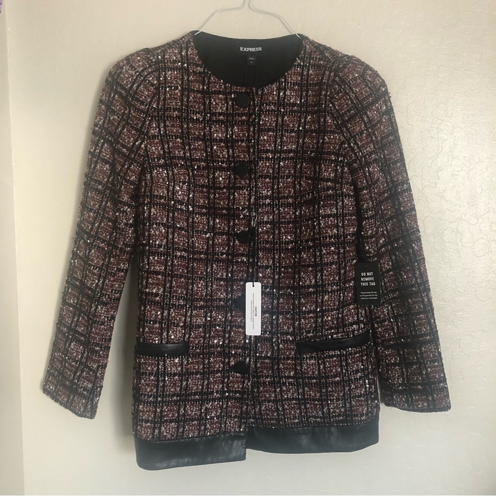 NWT Express Women Enchanted Tweed Jacket XS